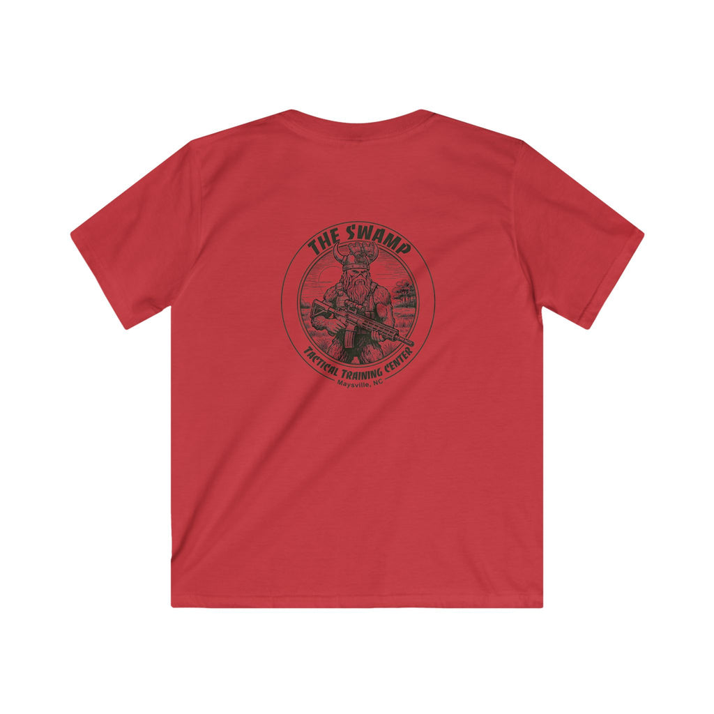 Kids Tee — 'The Swamp' Tactical Training Center Graphic (Front Chest Logo & Back Illustration)
