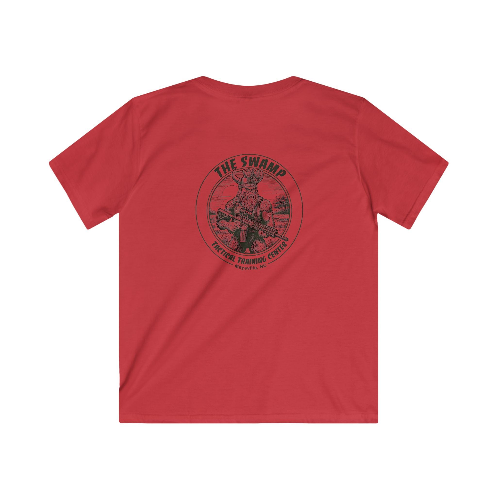 Kids Tee — 'The Swamp' Tactical Training Center Graphic (Front Chest Logo & Back Illustration)
