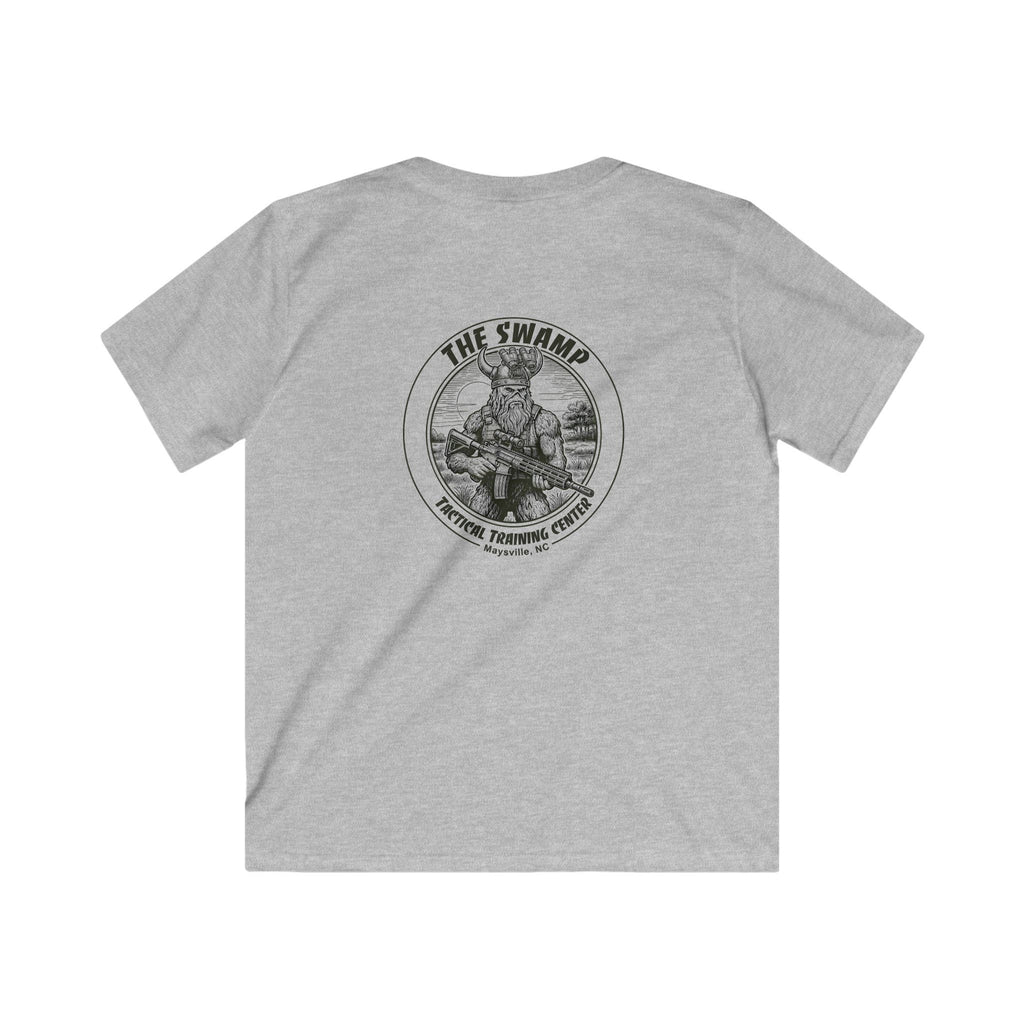 Kids Tee — 'The Swamp' Tactical Training Center Graphic (Front Chest Logo & Back Illustration)