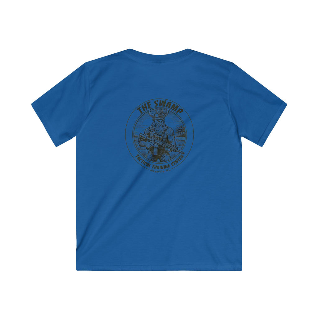 Kids Tee — 'The Swamp' Tactical Training Center Graphic (Front Chest Logo & Back Illustration)