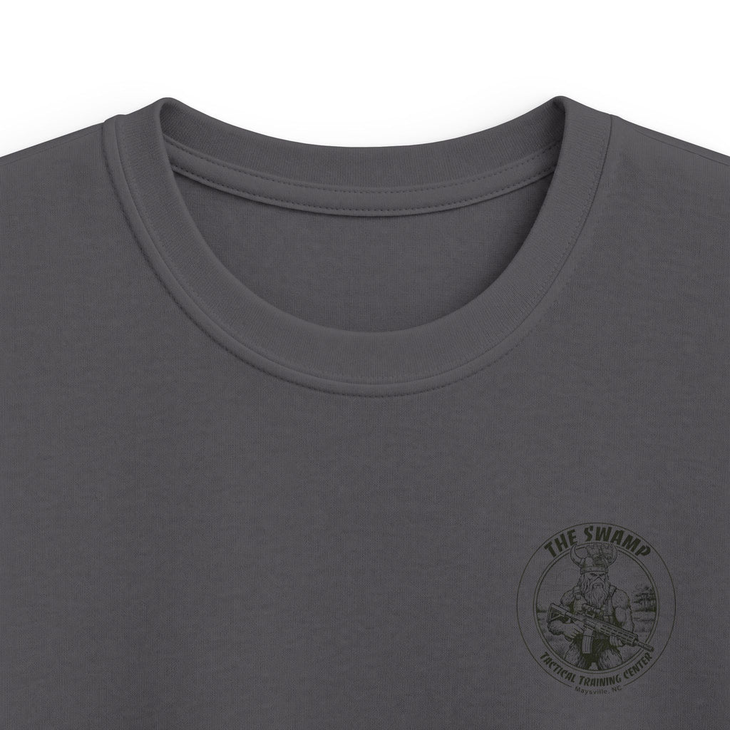 Kids Tee — 'The Swamp' Tactical Training Center Graphic (Front Chest Logo & Back Illustration)