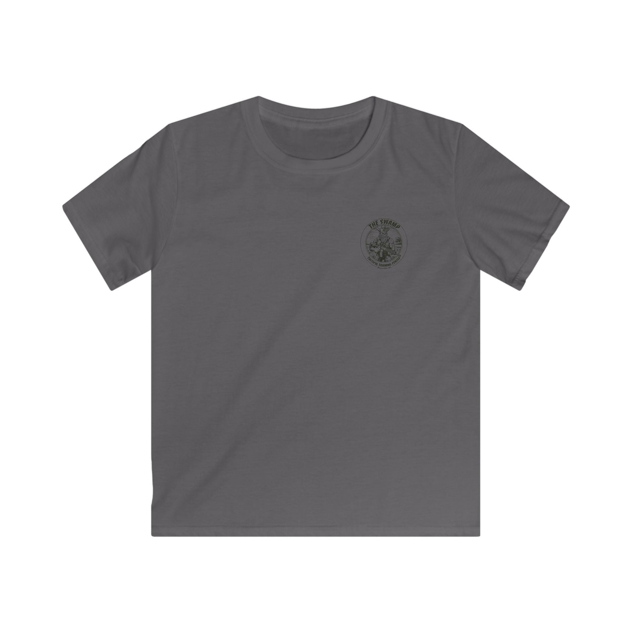 Kids Tee — 'The Swamp' Tactical Training Center Graphic (Front Chest Logo & Back Illustration)