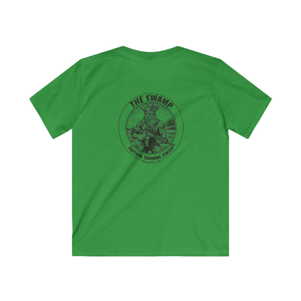 Kids Tee — 'The Swamp' Tactical Training Center Graphic (Front Chest Logo & Back Illustration)
