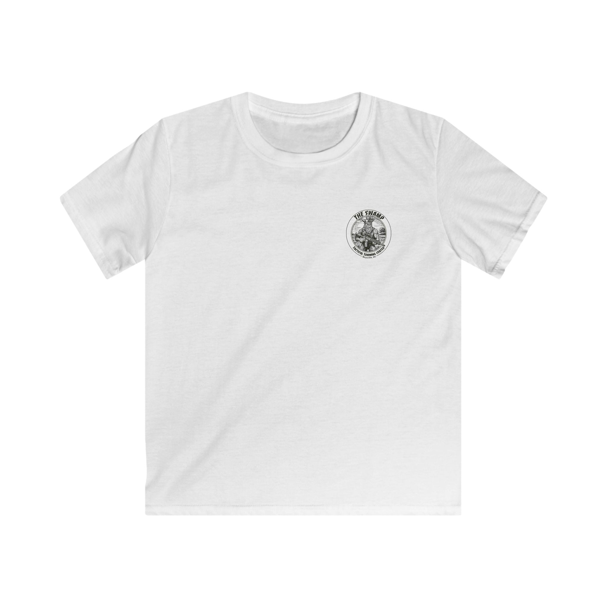Kids Tee — 'The Swamp' Tactical Training Center Graphic (Front Chest Logo & Back Illustration)