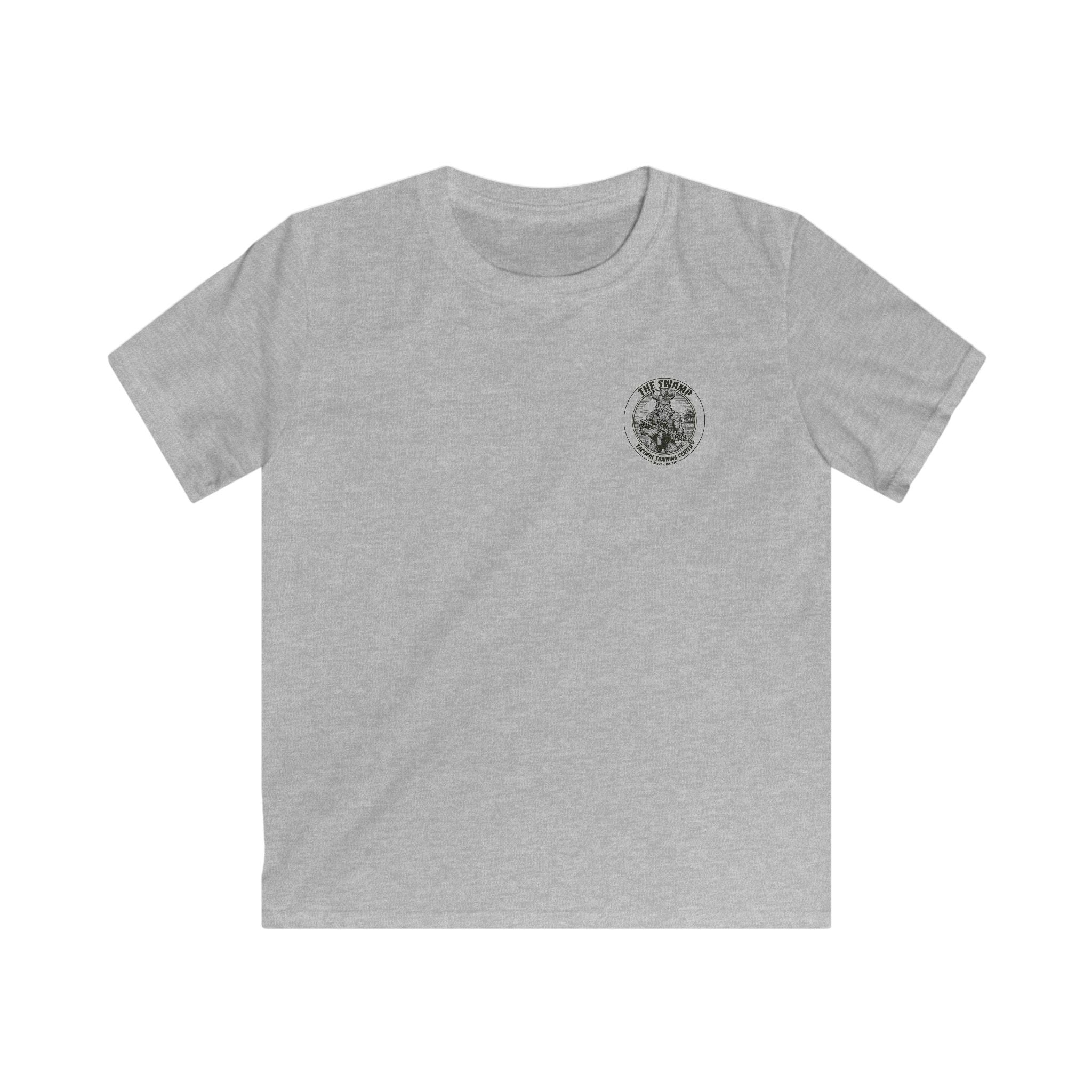 Kids Tee — 'The Swamp' Tactical Training Center Graphic (Front Chest Logo & Back Illustration)