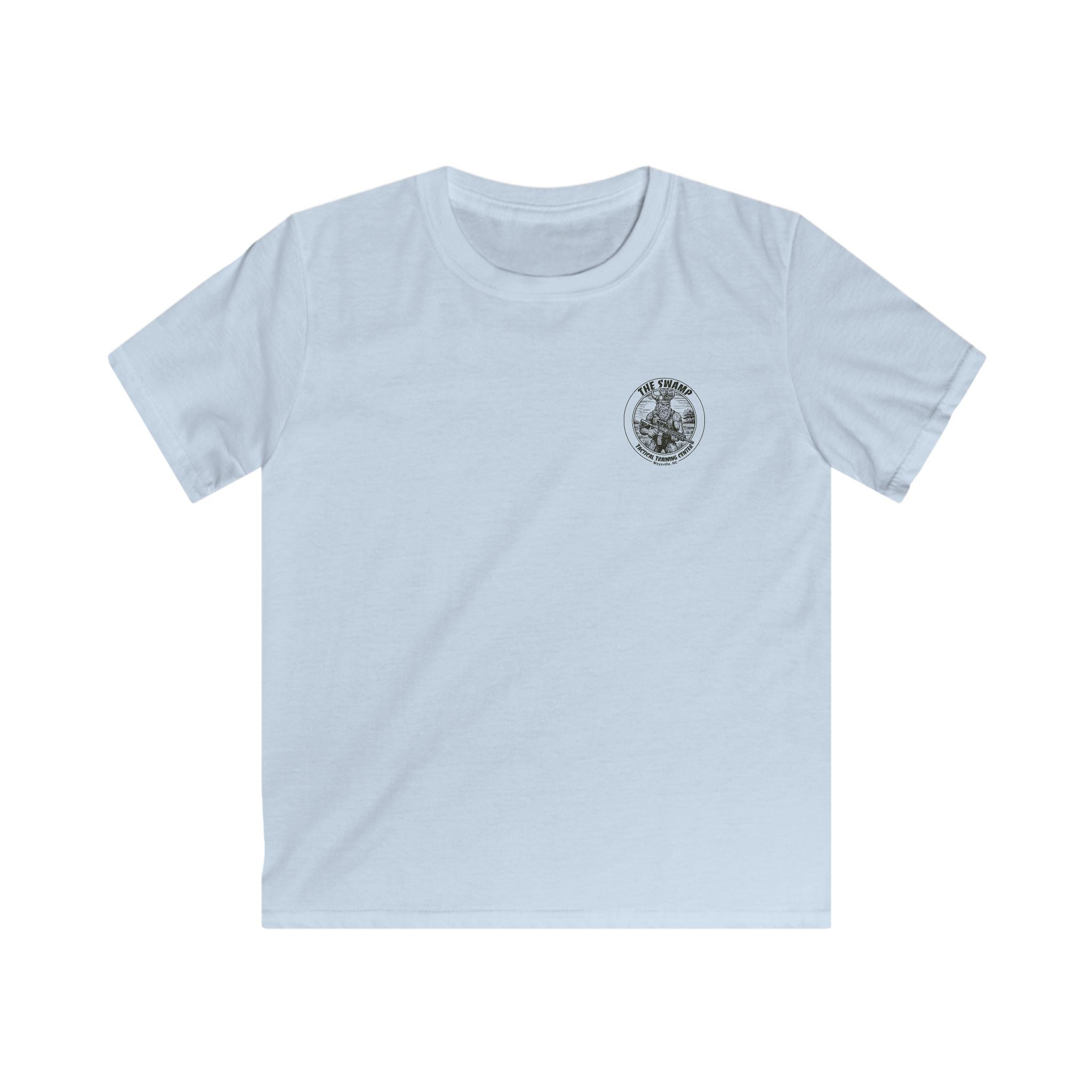 Kids Tee — 'The Swamp' Tactical Training Center Graphic (Front Chest Logo & Back Illustration)