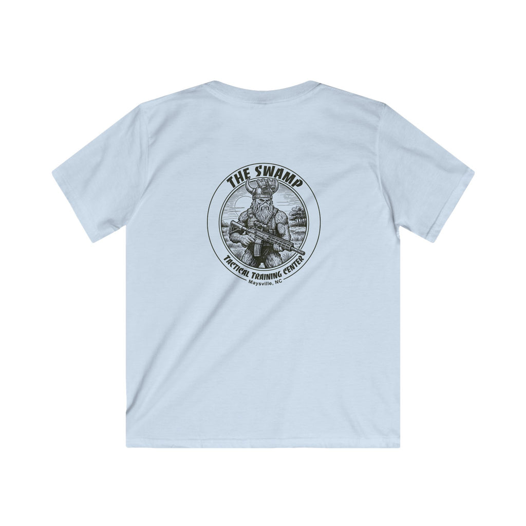 Kids Tee — 'The Swamp' Tactical Training Center Graphic (Front Chest Logo & Back Illustration)